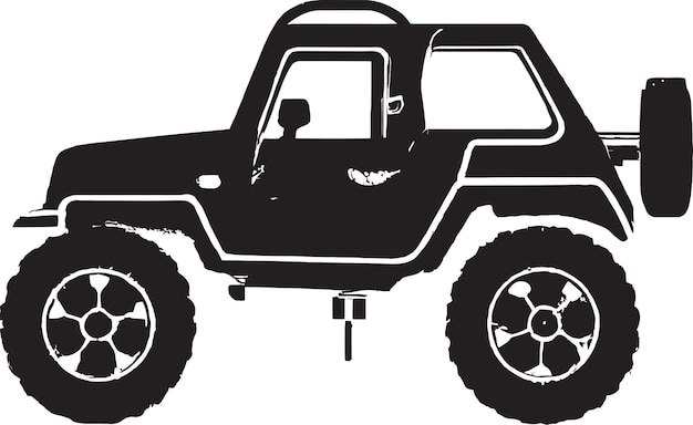 Vector el icono del jeep de aventura fuera de carretera