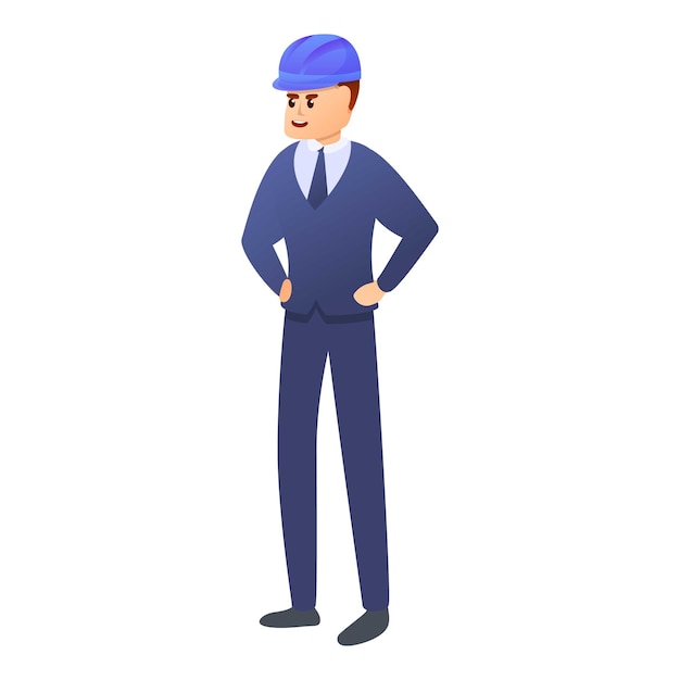 Icono del jefe de construcción Icono vectorial del jefe de la construcción para el diseño web aislado en fondo blanco