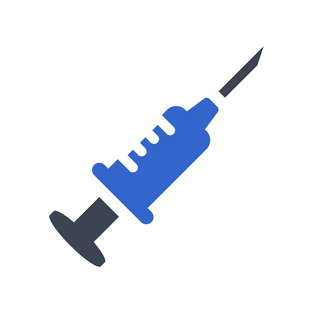 Vector icono de la jeringa de la vacuna