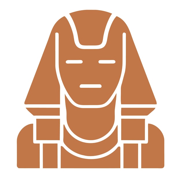 Icono de jeroglíficos egipcios antiguos en estilo de moda aislado en vector de fondo blanco