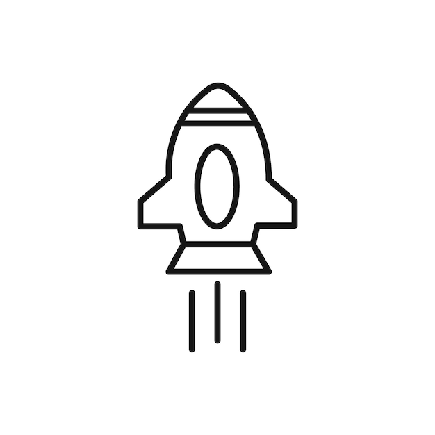 Icono de jetpack Símbolo plano de línea delgada simple