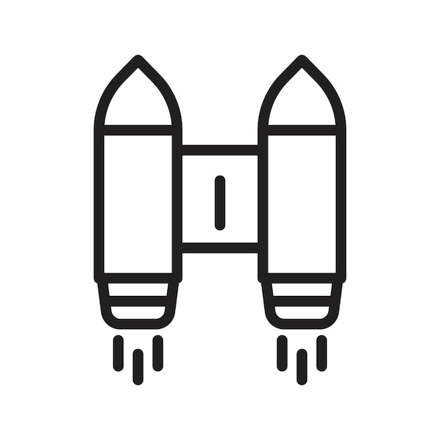 El icono del jetpack tiene un contorno delgado simple