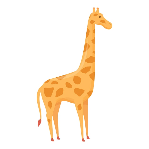 Icono de jirafa Safari Caricatura de icono de vector de jirafa Safari para diseño web aislado sobre fondo blanco