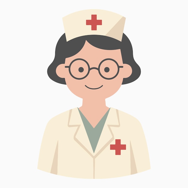 Icono de un joven profesional médico de emergencias en una ilustración gráfica de estilo plano