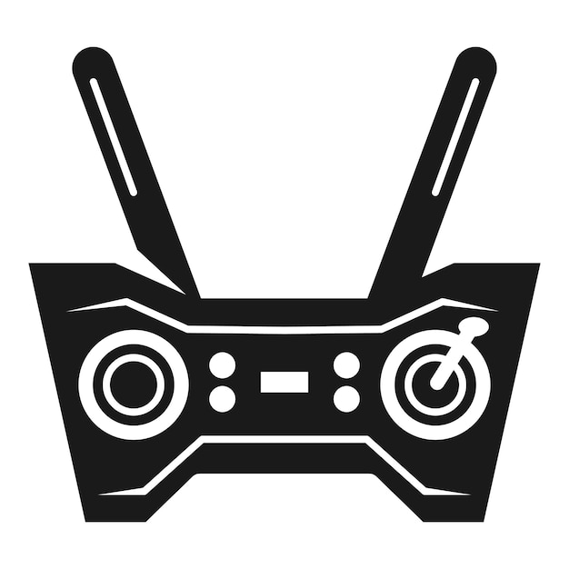 Icono de joystick de drones Ilustración simple del icono de vector de joystick de drones para diseño web aislado sobre fondo blanco