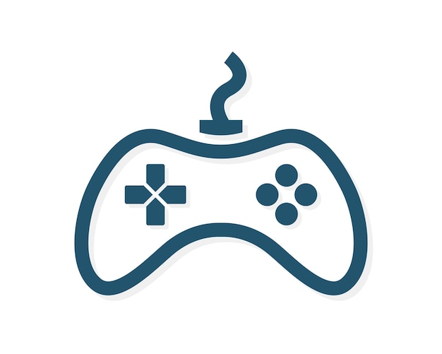 Icono del joystick de la plantilla del logotipo del controlador de juego