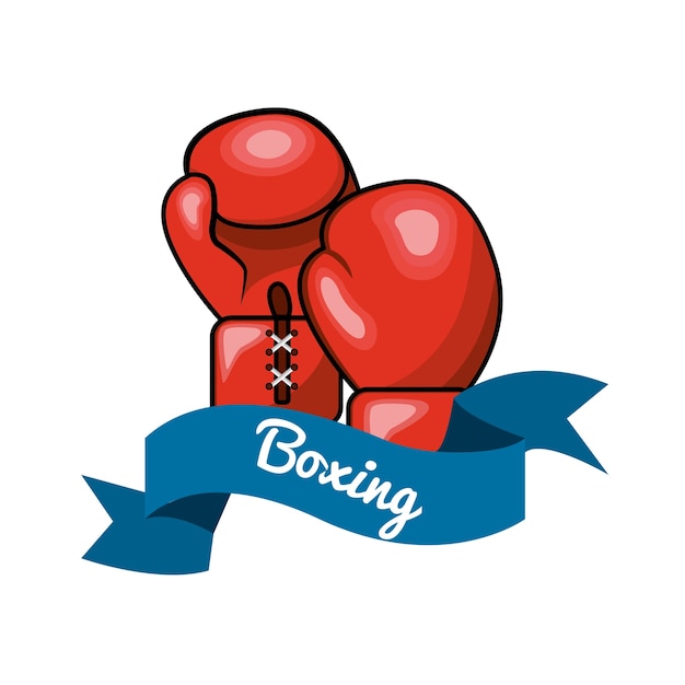 Vector icono de juego de boxeo emblema