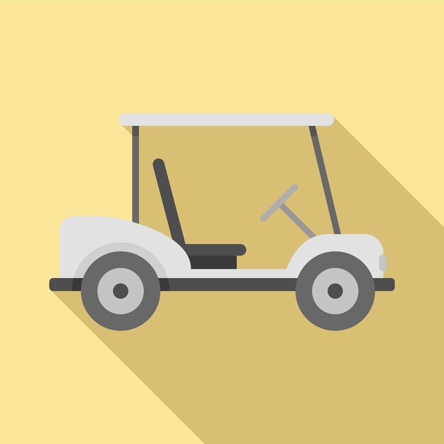 Icono de juego de carrito de golf Ilustración plana del icono de vector de juego de carrito de golf para diseño web