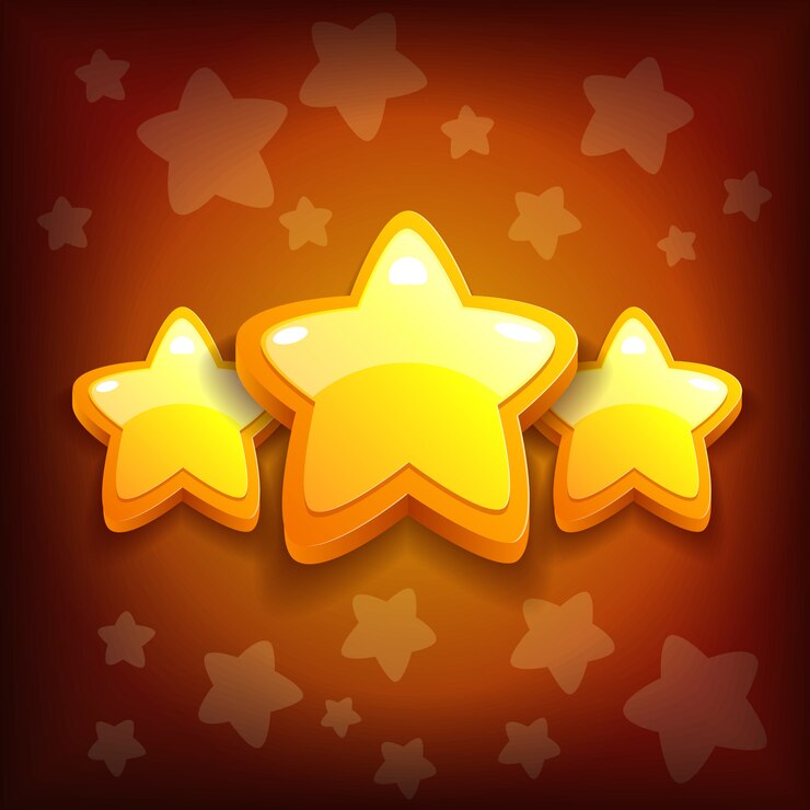 Vector icono de juego congrats estrellas