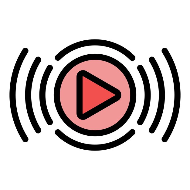 Icono de juego Contorno de juego Icono vectorial de juego Color plano aislado