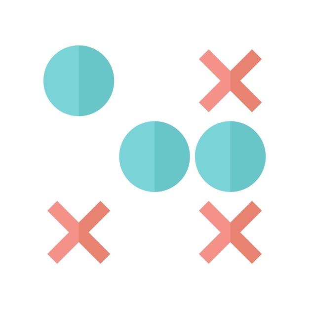 Icono de juego de estrategia en estilo de color plano