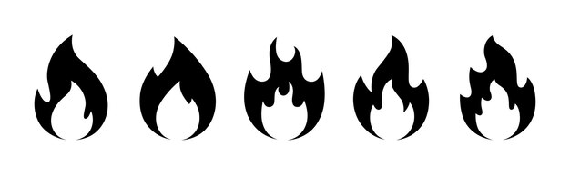 icono de juego de fuego ilustración vectorial en blanco y negro color atractivo sobre fondo blanco