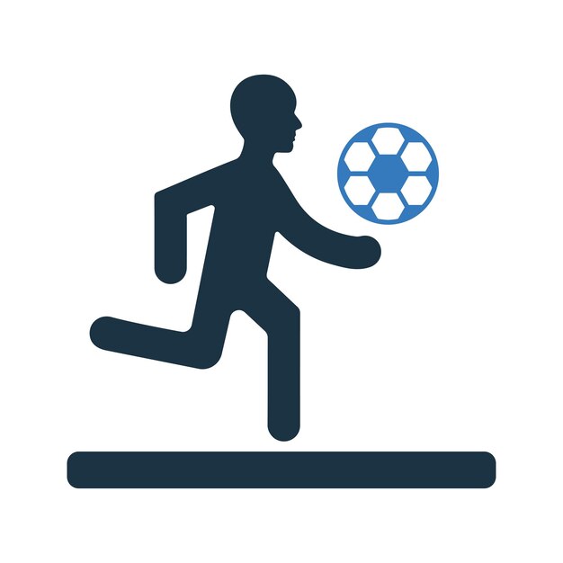 Icono de un juego de fútbol simple diseño vectorial editable aislado en un fondo blanco