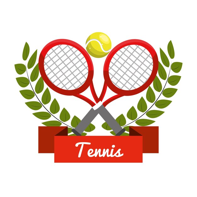 Vector icono de juego de tenis emblema