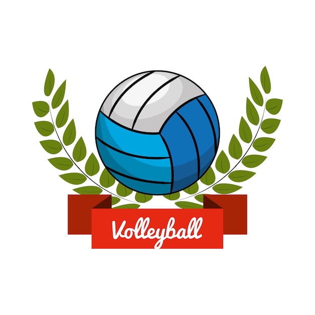 Icono de juego de voleibol emblema