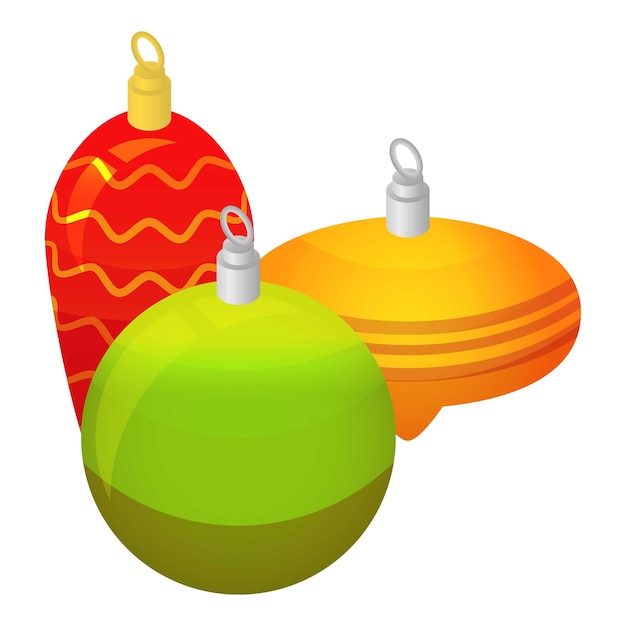 Vector icono de juguete de árbol de navidad isométrico de icono de vector de juguete de árbol de navidad para diseño web aislado sobre fondo blanco