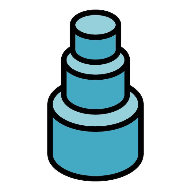 Icono de juguete educativo vector de contorno habilidades de juego desarrollo Montessori color plano