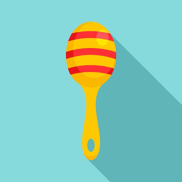 Icono de juguete maracas Ilustración plana del icono de vector de juguete maracas para diseño web