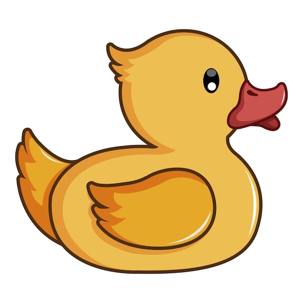 Vector icono de juguete de pato amarillo. ilustración de dibujos animados de icono de vector de juguete de pato amarillo para web