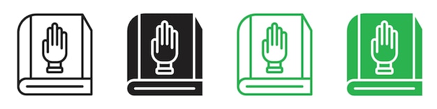 Icono de juramento que simboliza el testimonio judicial y las promesas legales ideal para proyectos judiciales y relacionados con la ley