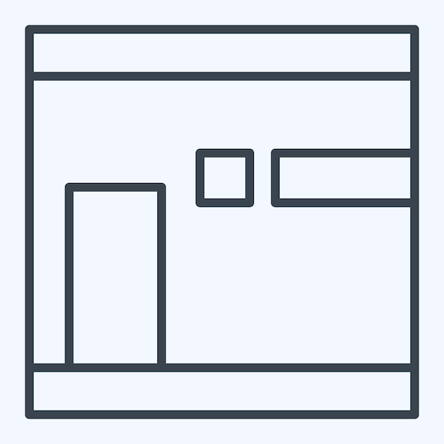 Icono de la Kaaba relacionado con el Ramadán estilo de línea de símbolo ilustración simple