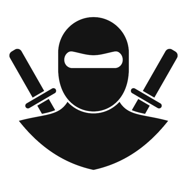 Icono de karate ninja simple ilustración del icono de vector de karate ninja para diseño web aislado sobre fondo blanco