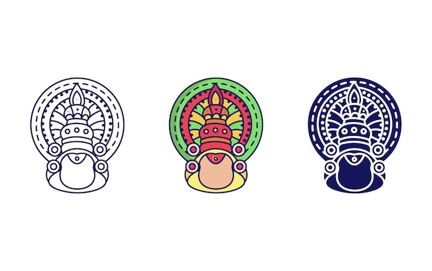 Vector icono de kathakali