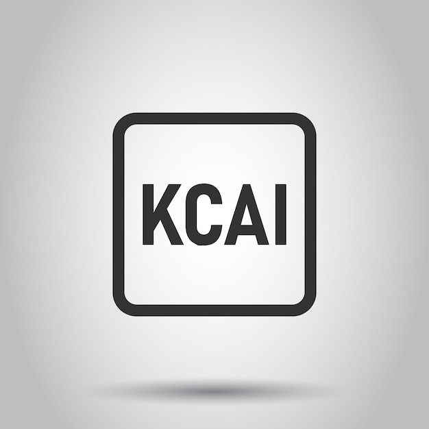 Icono de Kcal en estilo plano Ilustración de vector de dieta sobre fondo blanco aislado Concepto de negocio de calorías