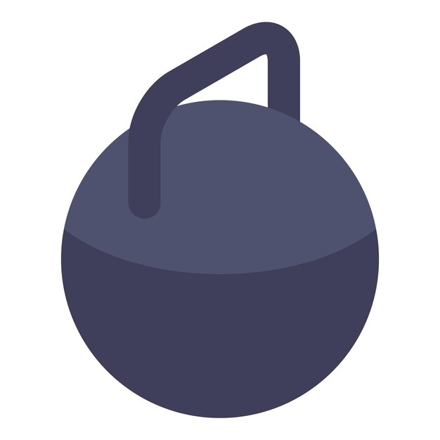 Icono de Kettlebell Isométrico del icono de vector de Kettlebell para diseño web aislado sobre fondo blanco