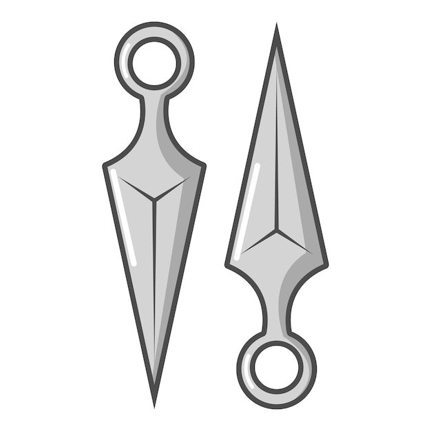 Vector icono de kunai ilustración de dibujos animados de icono de vector de kunai para web