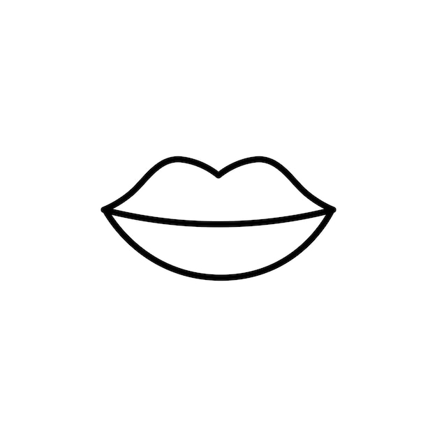 El icono de los labios establece la forma del beso, la silueta del pintalabios, el símbolo vectorial de la marca