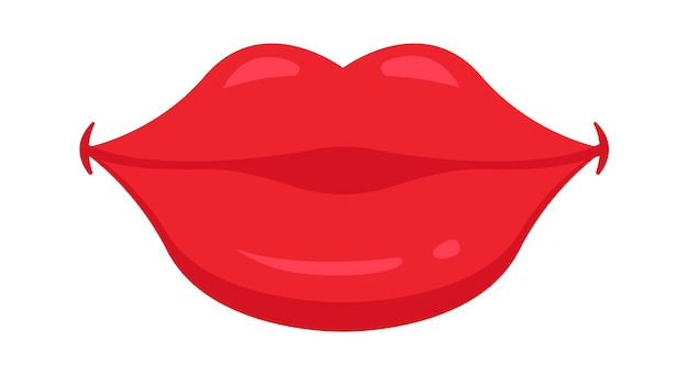 Icono de labios femeninos ilustración vectorial