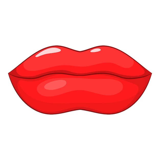 Icono de labios Ilustración de dibujos animados del icono vectorial de labios para el diseño web