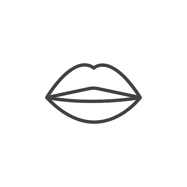 Ícono de los labios Marca de símbolo en estilo llenado