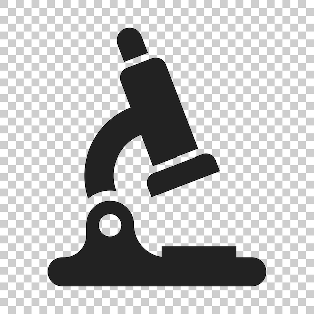 Icono de laboratorio de microscopio Ilustración vectorial en un fondo transparente aislado Pictograma de concepto de negocio de microscope