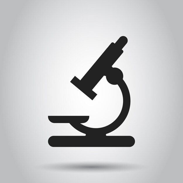 Icono de laboratorio de microscopio Ilustración vectorial Pictograma de microscopio de concepto de negocio