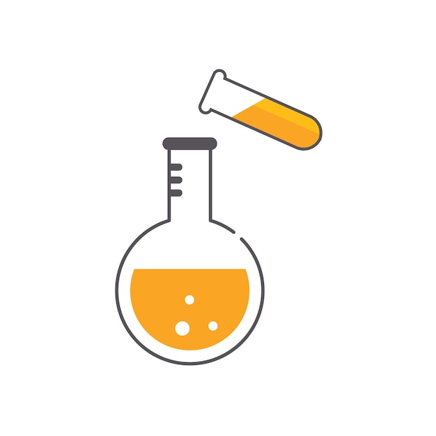 El icono del laboratorio de moléculas químicas