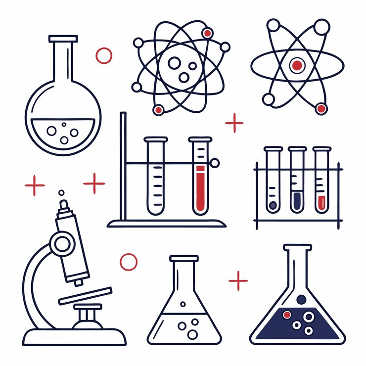 icono de laboratorio de química y tubo