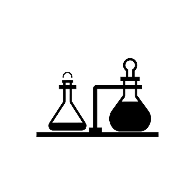 Icono de laboratorio sobre fondo blanco