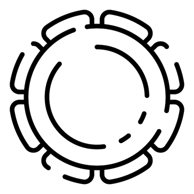 Icono de lactobacterias Icono de vector de lactobacterias de contorno para diseño web aislado sobre fondo blanco