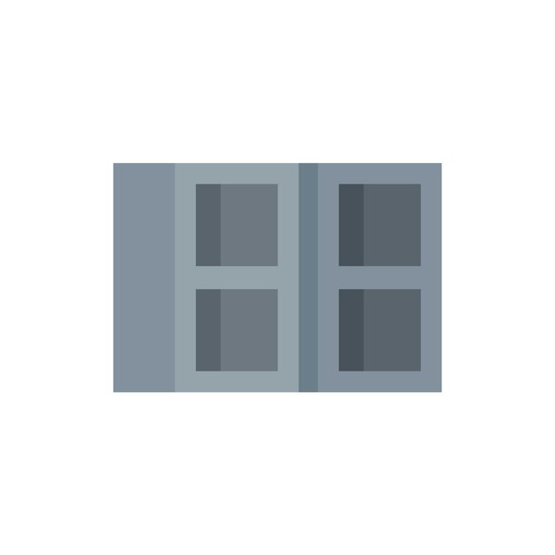 Icono de ladrillo de piedra de construcción Ilustración plana del icono de vector de ladrillo de piedra de construcción aislado sobre fondo blanco