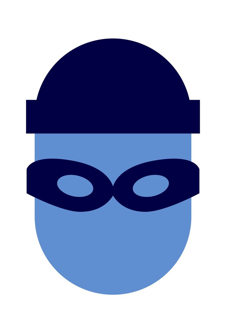 Vector icono de ladrón de dibujos animados ilustración vectorial