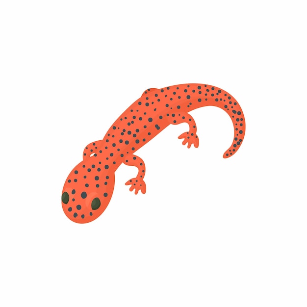Icono de lagarto en estilo de dibujos animados aislado sobre un fondo blanco