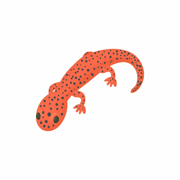 Vector icono de lagarto en estilo de dibujos animados aislado sobre un fondo blanco