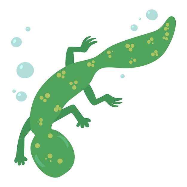 Icono de lagarto nadando Ilustración de dibujos animados de icono de vector de lagarto nadando para web