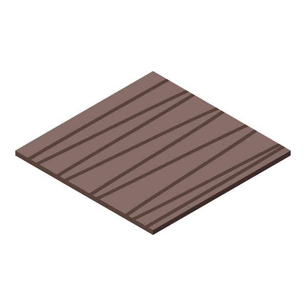 Icono de laminado de madera Isométrico de icono de vector de laminado de madera para diseño web aislado sobre fondo blanco