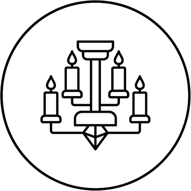 Icono de la lámpara de araña