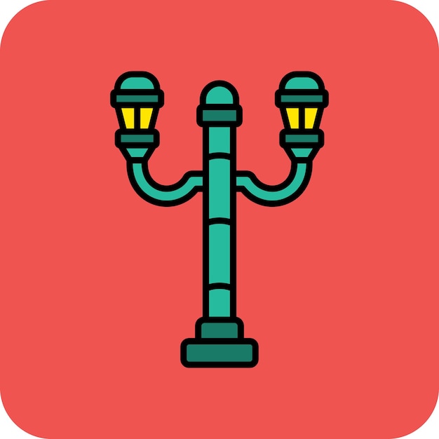 Icono de la lámpara de la calle
