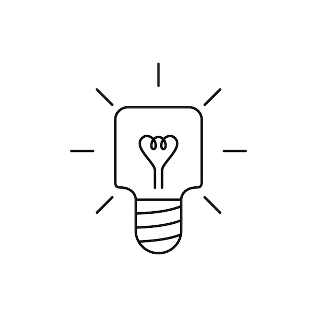 icono de lámpara cuadrada mínimo delgado simple y limpio utilizado para el logotipo símbolo signo web móvil