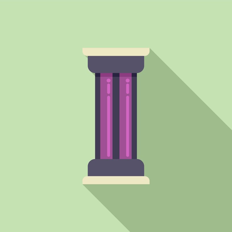 Vector icono de lámpara de desinfección vector plano luz ultravioleta dispositivo de aire